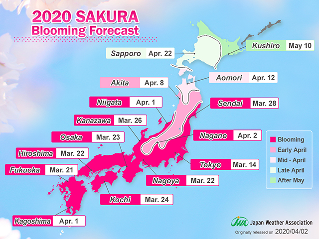 2020 SAKURA Blooming Forecast