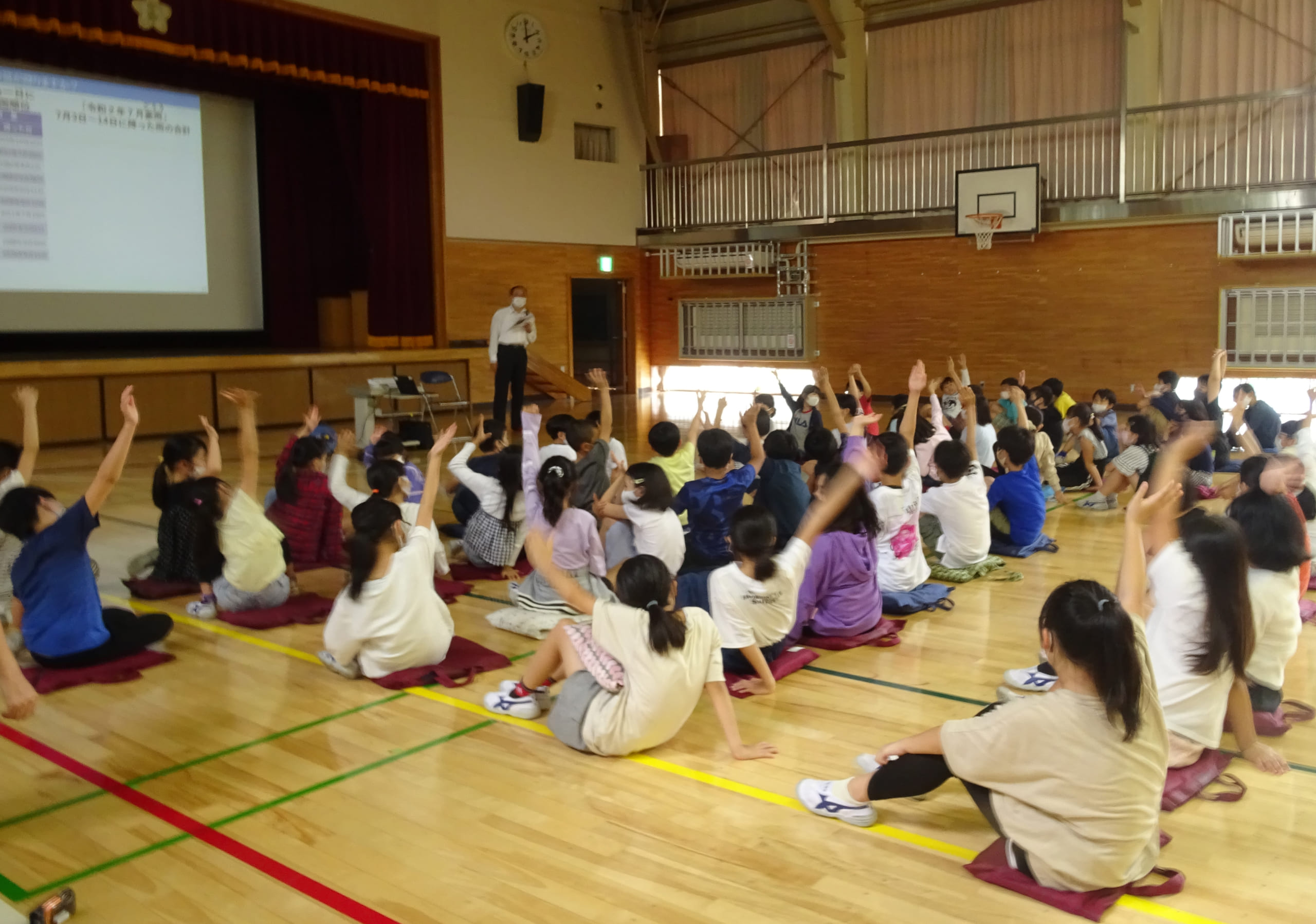 豊島区立千早小学校での防災授業_2