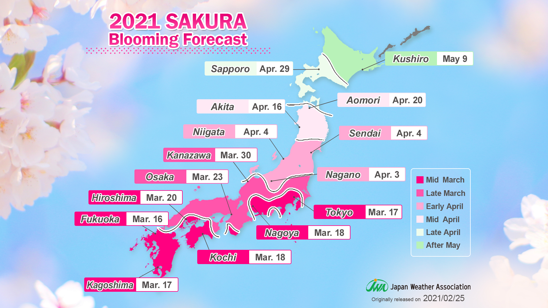 2021 SAKURA Blooming Forecast