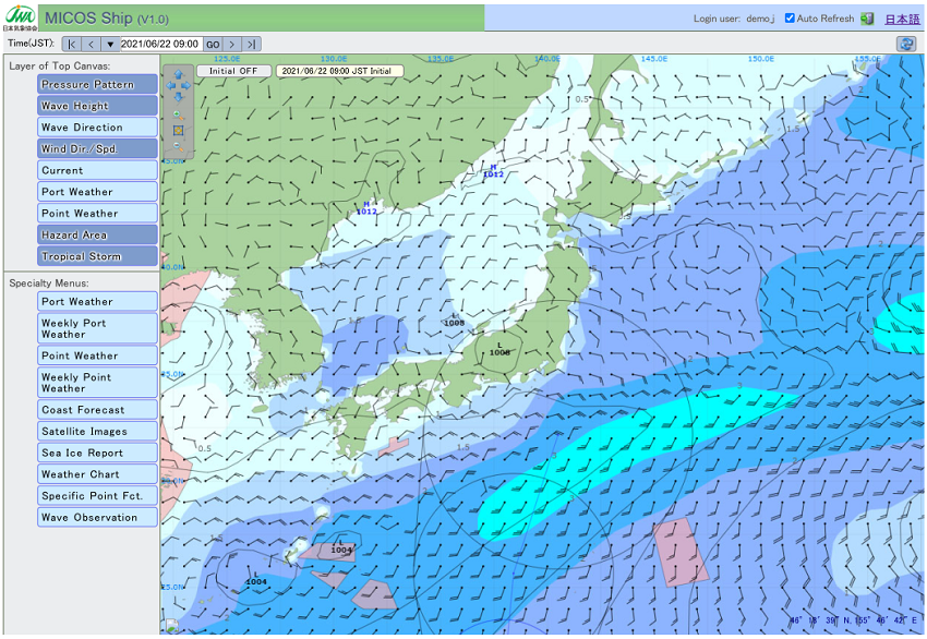 Wind distribution (MICOS-Ship)