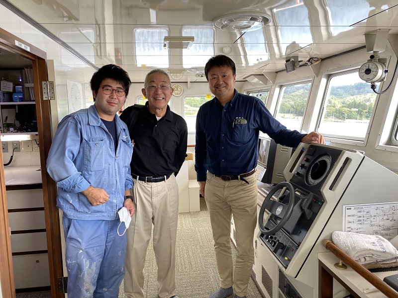 From the bridge. Visiting ships is an important part of our work. 