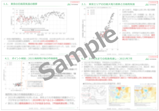 電力市場取引分析レポートのサンプル（東京エリア、2021年7月第1週発表分）