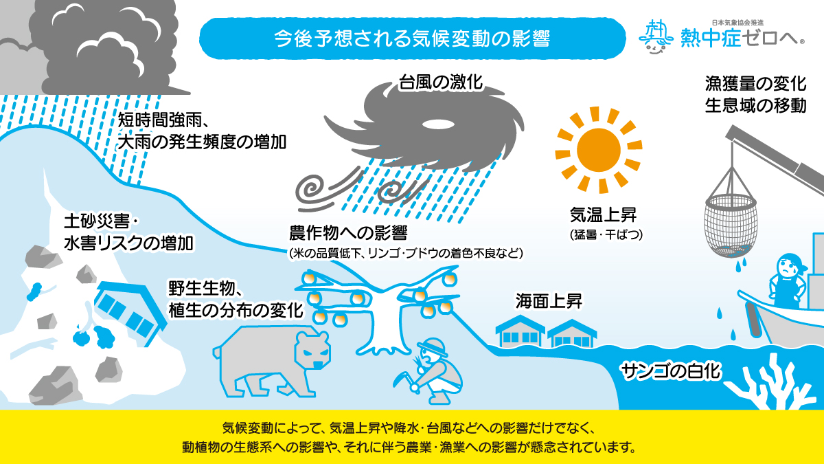 「気候変動と熱中症対策」　今後予想される気候変動の影響