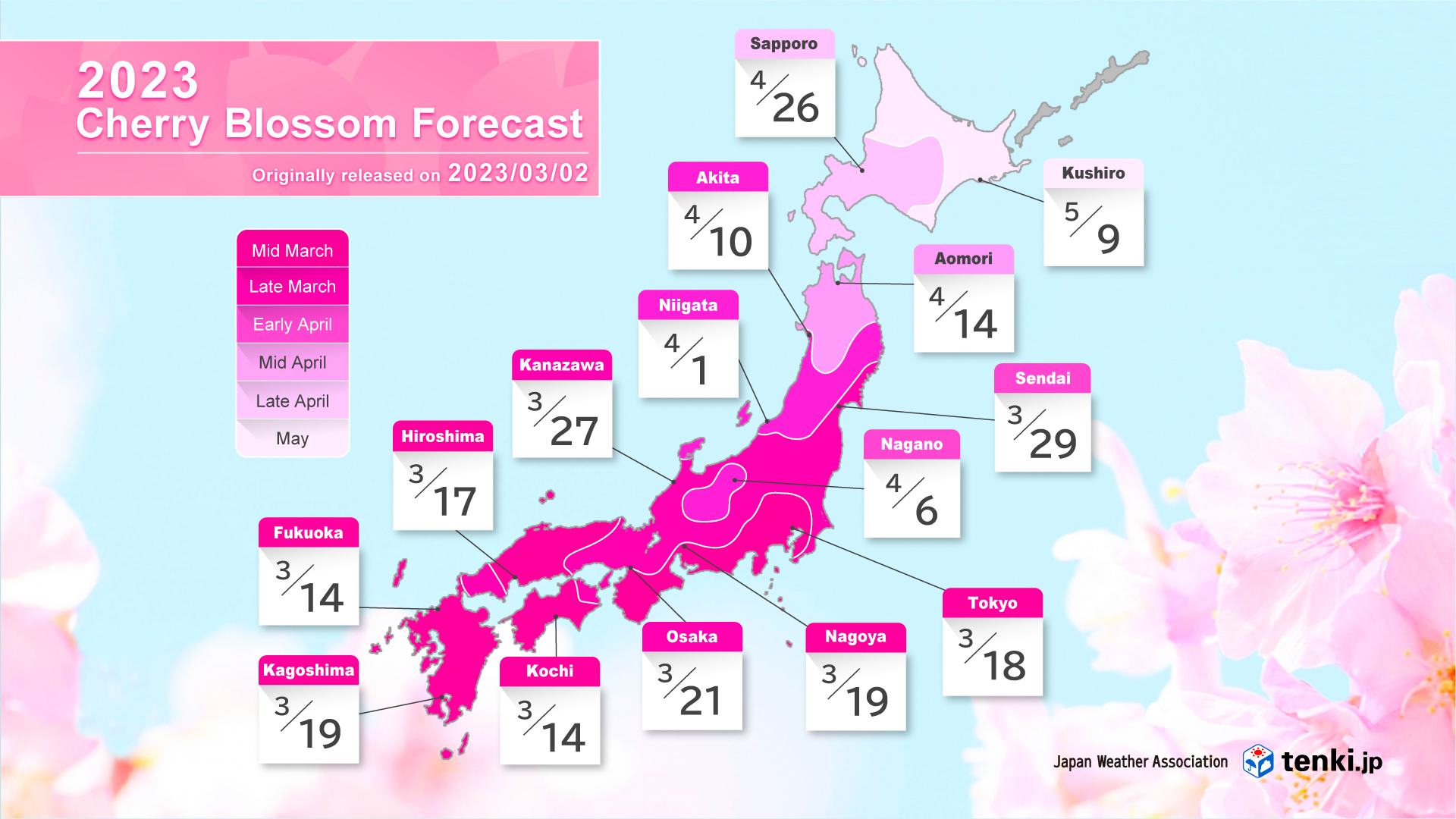 Blossom Forecast Map