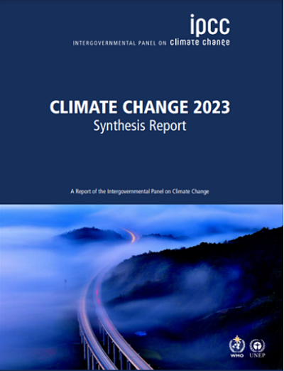 IPCC第6次評価報告書（AR6）統合報告書の表紙