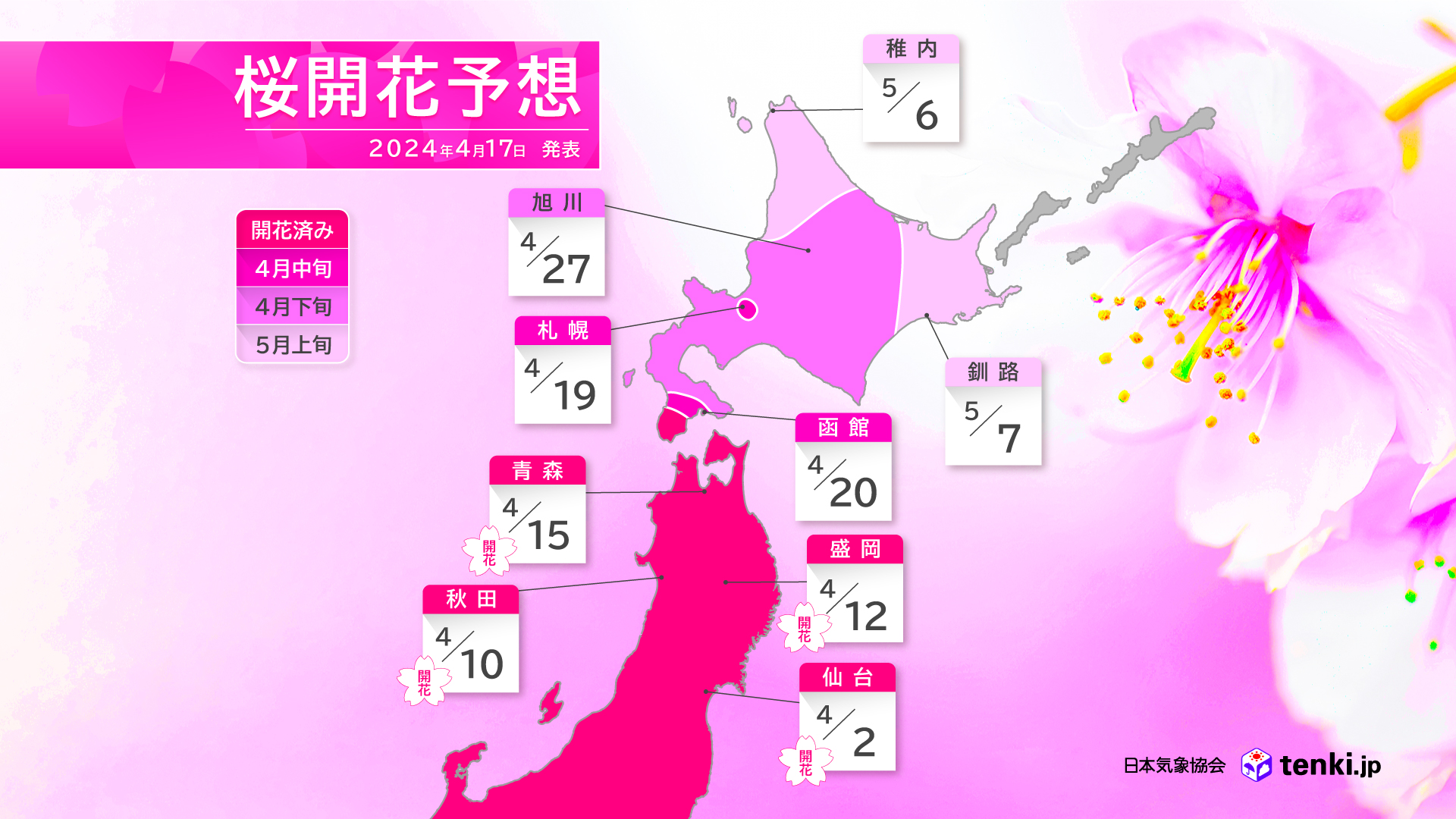 開花予想前線図