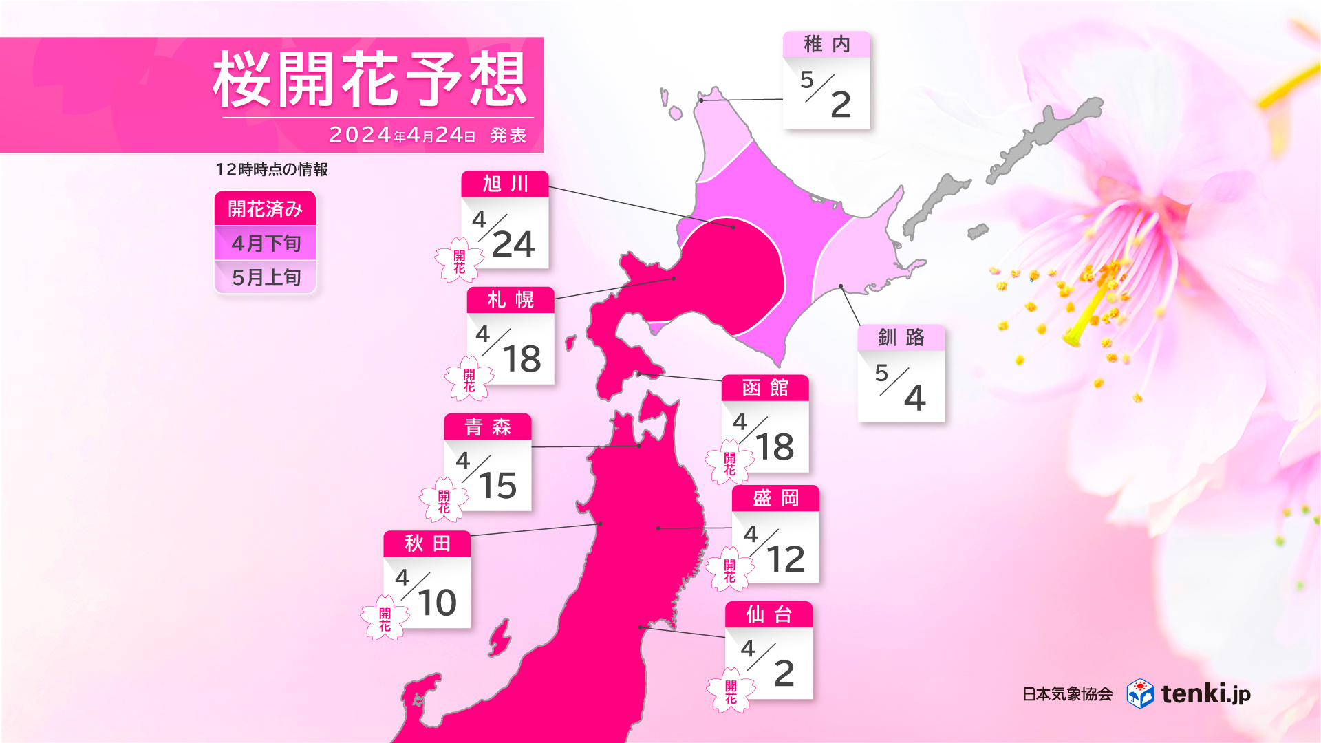 開花予想前線図