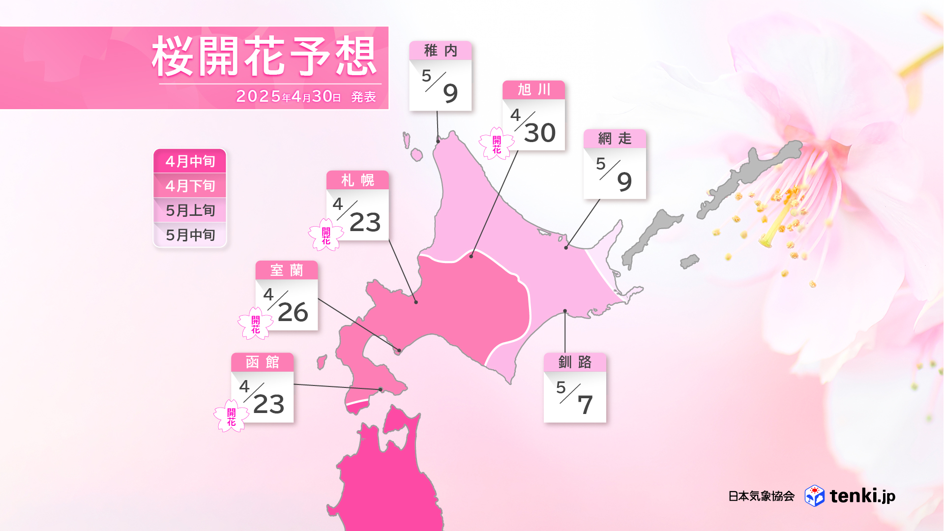 開花予想前線図