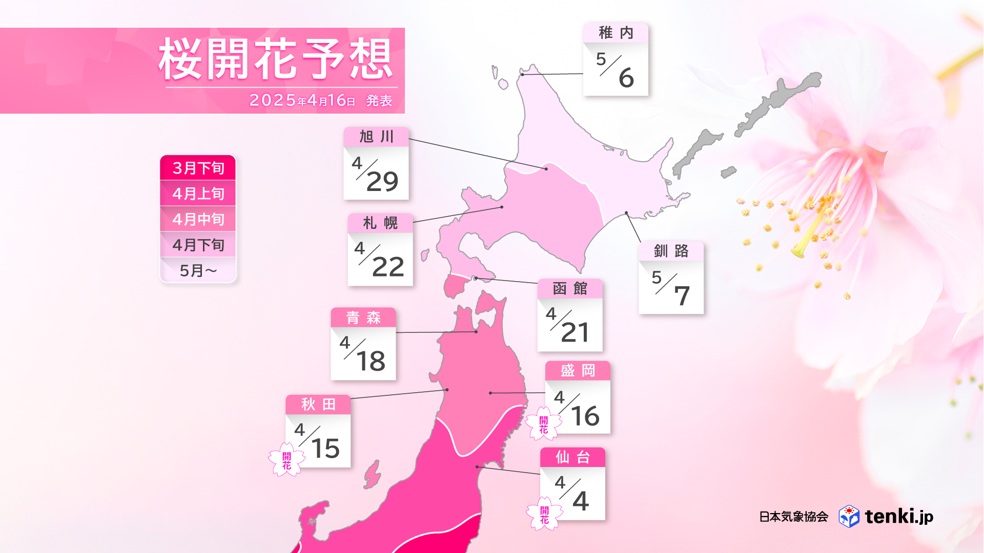 開花予想前線図