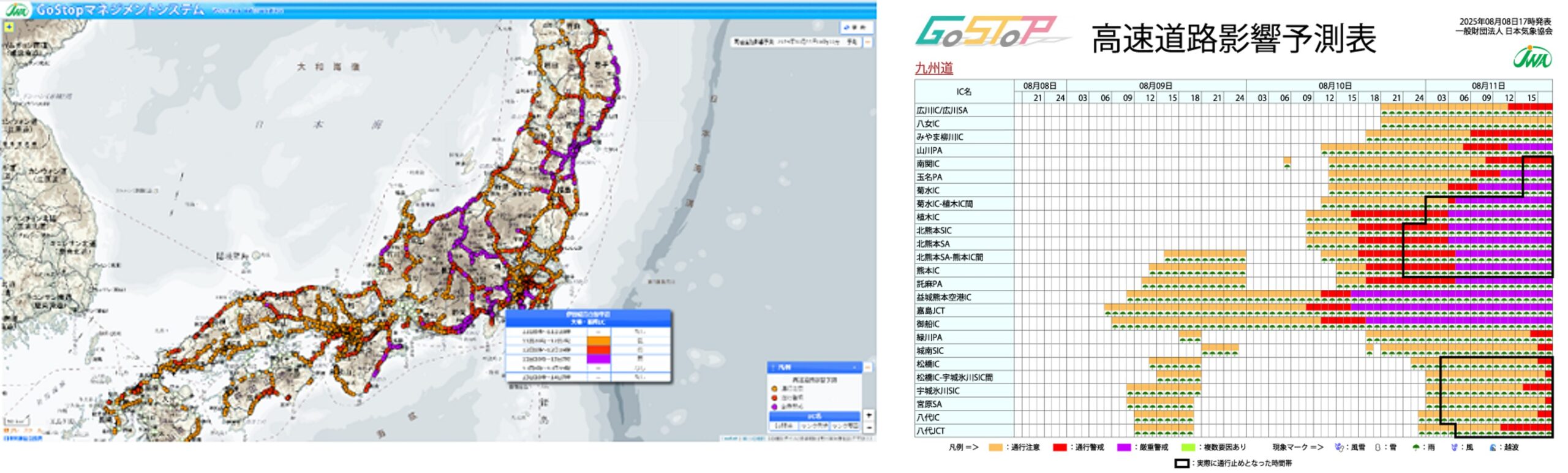 「GoStopマネジメントシステム」画面イメージ